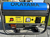 Багатофункціональний генератор на 2 розетки OKAYAMA PT-3500 мідна обмотка 3.5 кВт ручний стартер, фото 8
