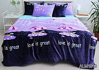 Теплий комплект постільної білизни з велсофту мікрофібра ТМ Tag