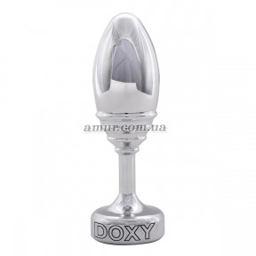 Металева анальна пробка Doxy Butt Plug Ribbed, ребриста, діаметр 3,3 см
