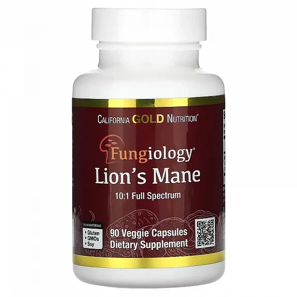 Їжовик гребінчастий California Gold Nutrition Fungiolody Lion`s Mane 90 капс.