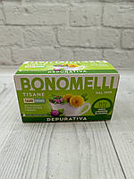 Чай Bonomelli Depurativa трав'яний, що очищає з кульбабою, розторопшею і березою , 16 пакетиків, Італія