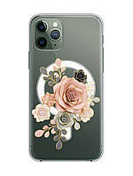 Магнитный чехол на iPhone 12/12 Pro с поддержкой MagSafe :: Розы (принт 275)