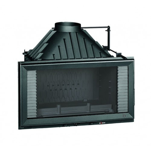 Сучасна камінна топка з великим склом INVICTA 840 HORIZONTAL із шибером — 12 кВт, фото 1
