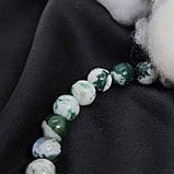 Браслет з каміння моховий агат, 8 мм на 24 намистини NIKA, фото 4