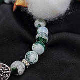 Браслет з каміння моховий агат, 8 мм на 24 намистини NIKA, фото 3