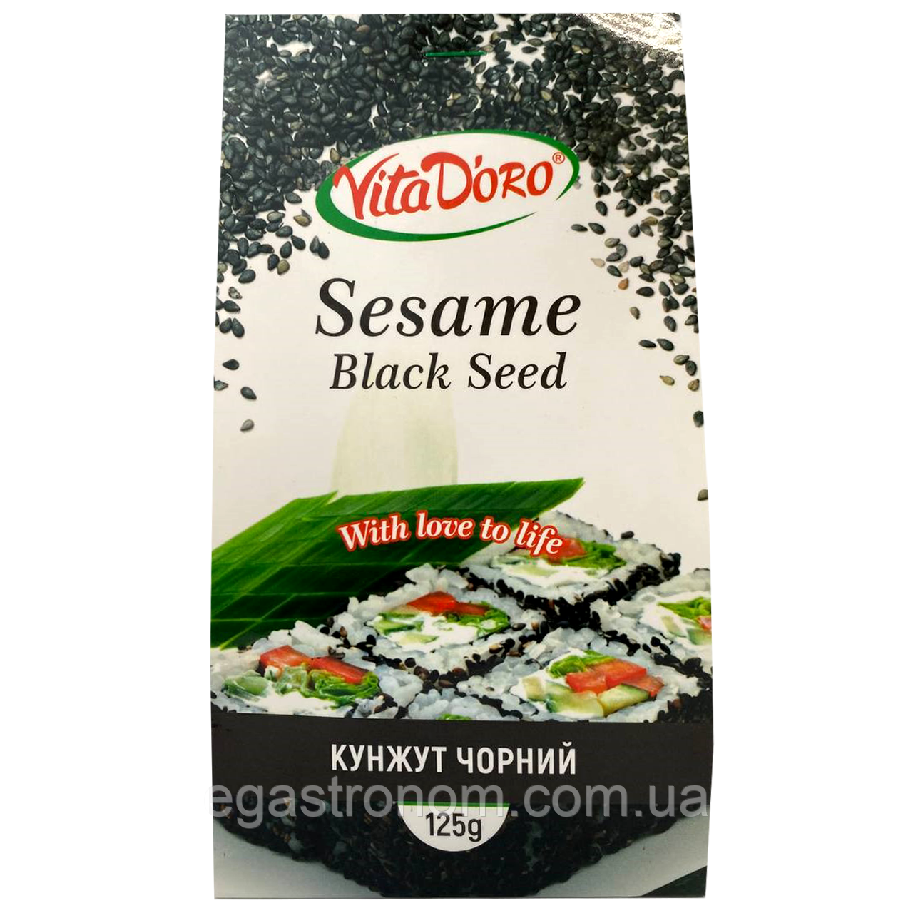 Кунжут чорний ВітаДоро VitaDoro sesame black 125g 6шт/уп 6уп/ящ (Код: 00-00015199)