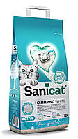 Sanicat Clumping White Active Marseille Soap Комкуючий білий наповнювач для котячого туалету 10л/8,38кг