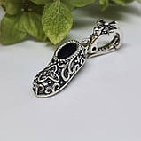 Браслет із яшми коричневої із підвіскою-черевичком святителя Спиридона, фото 5