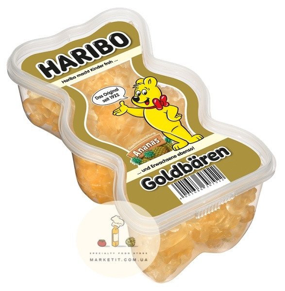 Желейные мишки Haribo Goldbaren Ananas со вкусом ананаса 450 г. - фото 1 - id-p1703575832