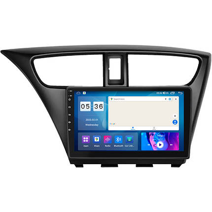 Магнітола Lesko для Honda Civic IX Рестайлінг 2013-2017 IPS 9" 2/32Gb CarPlay 4G Wi-Fi GPS Prime Хонда Сивік, фото 1