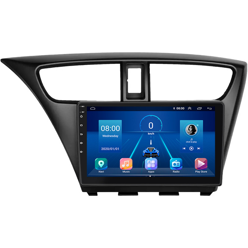 Штатна магнітола Lesko для Honda Civic IX Рестайлінг 2013-2017 екран 9" 4/32Gb 4G Wi-Fi GPS Top Хонда Цивік