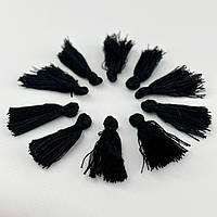 Шелковые кисточки для декора 25 мм - черный
