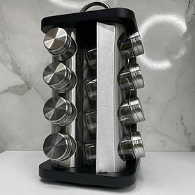 Набір для спецій на підставці з нержавіючої сталі 16 ємностей Edenberg EB-4029