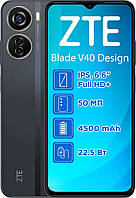 ZTE Blade V40 Design 6/128Gb Black Гарантия 1 год (*CPA -3% Скидка)_L