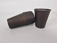 Стаканы бумажные 400мл 50шт стаканчики для кофе и чая одноразовые картонные цветные Черные для напитков