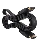 Кабель HDMI 3м плоский Maxkey для підключення відеоапаратури чорний, фото 4
