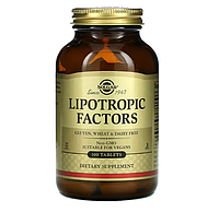 Липотропики Solgar (Lipotropic Factors) 100 таблеток