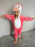 Кигуруми детские для малышей 90 р. костюм пегас пижама Единорог розовый для девочек на утренник