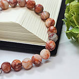 Браслет із яшми коричневої із підвіскою-черевичком святителя Спиридона, фото 4