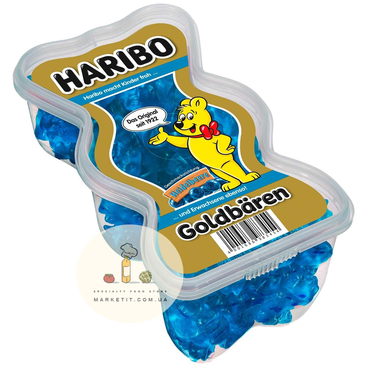 Желейні ведмедики Haribo Goldbaren Blaubeere зі смаком лохини 450 г., фото 1