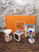 Подарочний набор Sonic boom Соник бум "orangeBOX" часы Соник бум Эми Роуз Наклз Тейлз