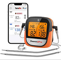 Термометр кулинарный для мяса, духовки ThermoPro TP-902 с Bluetooth 5.0 (100 м) на 2 щупа
