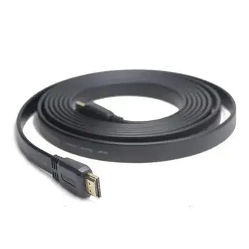 Кабель HDMI 3м плоский Maxkey для підключення відеоапаратури чорний
