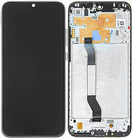 Дисплей модуль тачскрин Xiaomi Redmi Note 8/Note 8 2021 черный OEM отличный в рамке Space Black