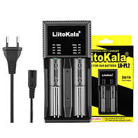 Зарядний пристрій LiitoKala Lii-PL2 для 2x акумуляторів АА/ААА/18650/26650/21700 чорного кольору