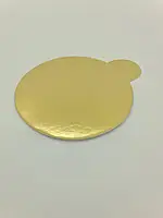 Подложка под торт D9 (1 шт) картонная ламинированная круглая золото