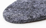 Устілки для взуття фетрові 38 розмір сірі (довжина 24 см, товщина 4 мм) осінь/весна, фото 4