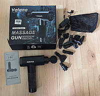 Перкуссионный массажер для тела Valano (вибрационный ударный электромассажер для мышц; 12 насадок)