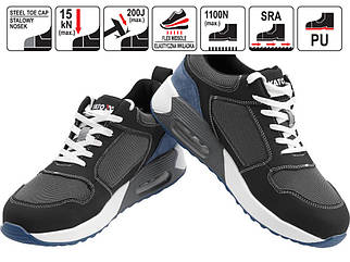 Кросівки робочі YATO "PRIME SBP", раз. 39 поверхня зі шкіри із сіткою та поліуретановою підошвою