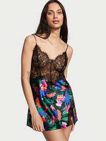 Пеньюар Victoria's Secret Lace Top Satin Slip Size L