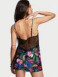 Пеньюар Victoria's Secret Lace Top Satin Slip Size L, фото 3