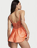 Пеньюар Victoria's Secret Lace Top Satin Slip Size XL, фото 3