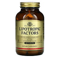 Липотропные факторы Solgar (Lipotropic Factors) 100 таблеток