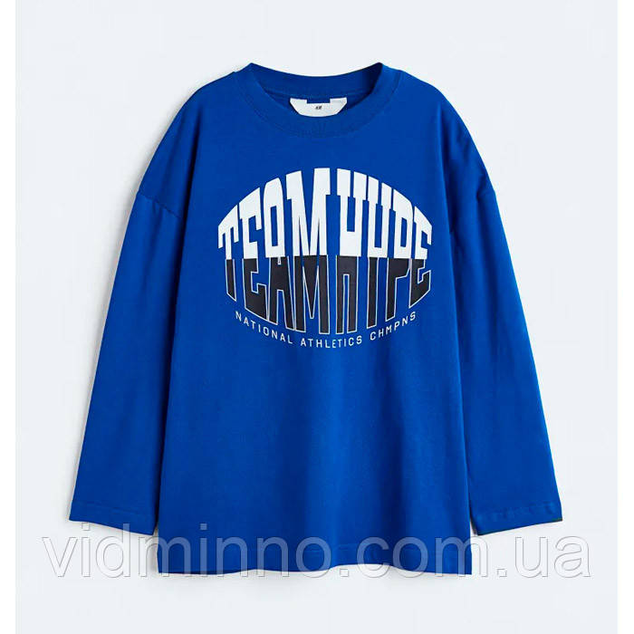 Дитяча кофта лонгслів Team Hype H&M для хлопчика підлітка 12-14 років - р.158-164, 11189, фото 1