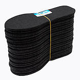 Устілки для взуття фетрові 38 розмір чорні (довжина 24,5 см, товщина 5 мм) зима, фото 5