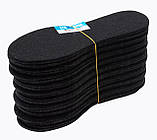 Устілки для взуття фетрові 39 розмір чорні (довжина 25 см, товщина 5 мм) зима, фото 5