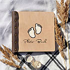 Крафтбук "НІЖКИ" 23x23 із темною обкладинкою та чорними сторінками, фото 9