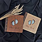 Крафтбук "НІЖКИ" 23x23 із темною обкладинкою та коричневими сторінками, фото 8