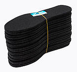 Устілки для взуття фетрові 42 розмір чорні (довжина 27 см, товщина 5 мм) зима, фото 5