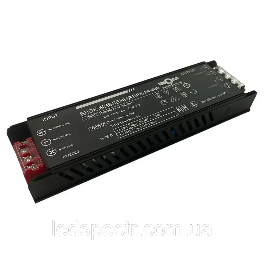 Блок живлення BIOM Professional DC24 400W BPX-24-400 24В 16,6А