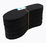 Устілки для взуття фетрові 43 розмір чорні (довжина 27,5 см, товщина 5 мм), фото 5