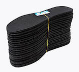 Устілки для взуття фетрові 45 розмір чорні (довжина 29,5 см, товщина 5 мм), фото 5