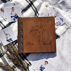 Крафтбук "ПАРА" 23x23 із темною обкладинкою та чорними сторінками