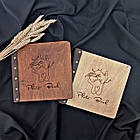 Крафтбук "ПАРА" 23x23 із темною обкладинкою та бежевими сторінками, фото 9