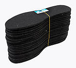 Устілки для взуття фетрові 46 розмір чорні (довжина 30,5 см, товщина 5 мм) зима, фото 5