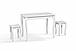 Табурет дерев'яний кухонний низький із квадратним сидінням Смарт Білий Матовий для гостей Мікс Мебель, фото 4